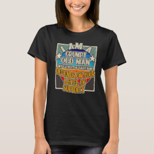 T-shirt Je Suis Un Vieux Homme Grincheux Mon Niveau De Sar