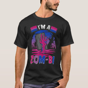 T-shirt Je suis un Zom Bi Zombie Bisexual Flag Bisexuality