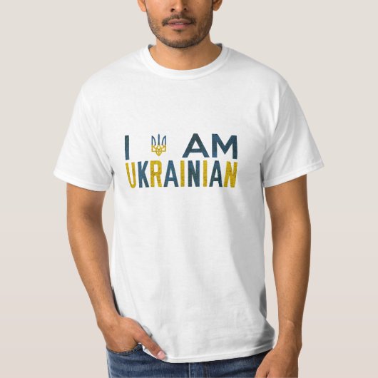 T-shirt Je suis une chemise ukrainienne (Devant)