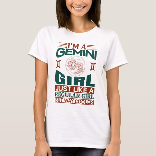 T-shirt Je Suis Une Cool Gemini Signe Zodiaque (Devant)