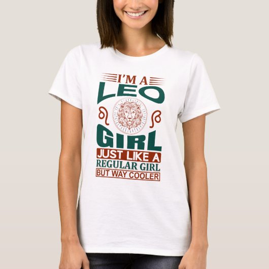 T-shirt Je Suis Une Cool Leo Signe Zodiaque (Devant)