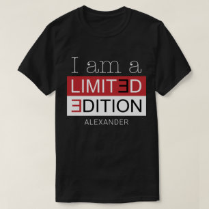 T-shirt Je suis une édition limitée Red Black Nom personna