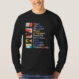T-shirt Je Suis Une Femme Noire Belle Magie Influentielle