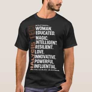 T-shirt Je Suis Une Femme Noire De La Technique De Dialyse