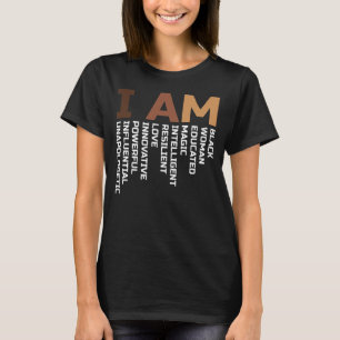 T-shirt Je suis une femme noire éduquée, magique, intell