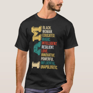 T-shirt Je Suis Une Femme Noire Éduquée Melanin Afrique Fi