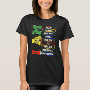 T-shirt Je Suis Une Femme Noire Éduquée Melanin Histoire N