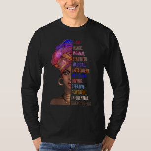 T-shirt Je Suis Une Femme Noire Puissante Forte Africaine