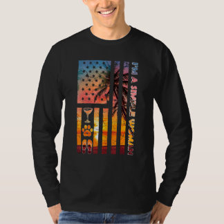 T-shirt Je suis une femme simple qui aime le camping, le v