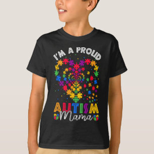 T-shirt Je suis une fière autisme Mama grand-mère Sensibil