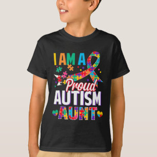 T-shirt Je suis une fière autisme Tante Sensibilisation su
