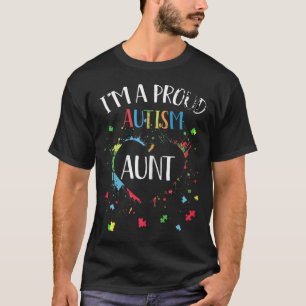 T-shirt Je suis une fière autisme Tante Sensibilisation su