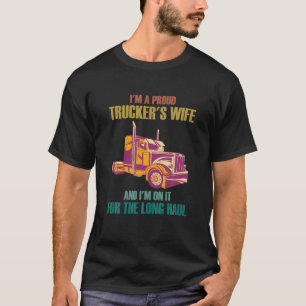 T-shirt Je suis une fière épouse de Trucker Drôle Je suis
