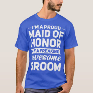 T-shirt Je suis une fière servante d'honneur du marié Meil