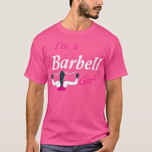 T-shirt Je Suis Une Fille Barbell (Devant)