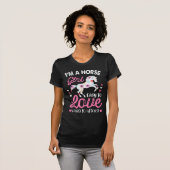 T-shirt Je suis une fille de cheval facile à aimer diffici (Devant entier)