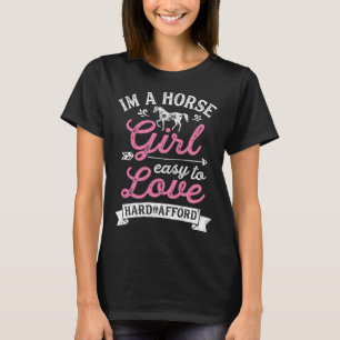 T-shirt Je suis une fille de cheval facile à aimer diffici