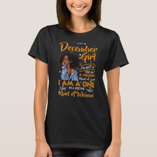 T-shirt Je suis une fille de décembre Femmes noires de déc
