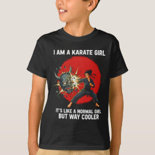 T-shirt Je suis une fille de karaté Citation pour filles 1