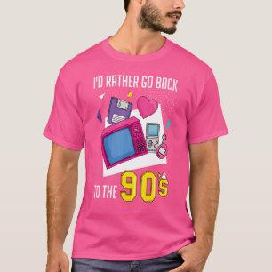 T-shirt Je suis une fille des années 90 Je préfère retourn