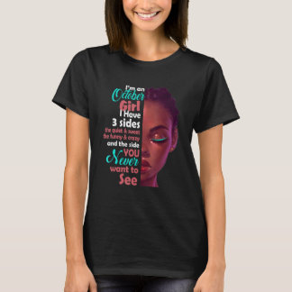 T-shirt Je Suis Une Fille D'Octobre J'Ai 3 Côtés