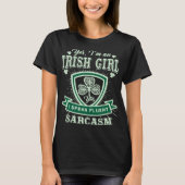 T-shirt Je suis une fille irlandaise que je parle le (Devant)