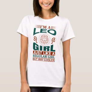 T-shirt Je Suis Une Fille Lion Signe Du Zodiaque Cool