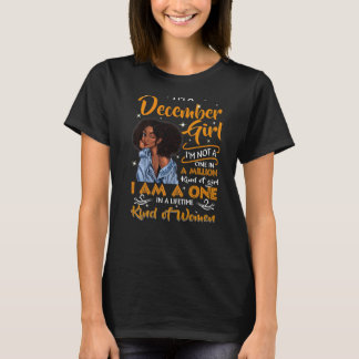 T-shirt Je suis Une Fille Noire Décembre Fête d'anniversai