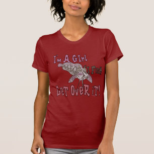 T-shirt Je suis une fille que je pêche au-dessus de lui