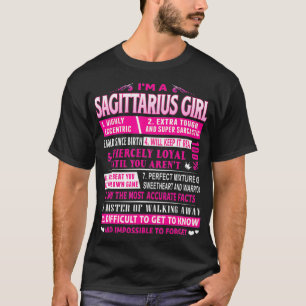 T-shirt Je suis une fille Sagittarius Sagittarius Annivers
