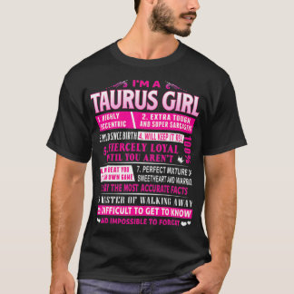 T-shirt Je suis une fille Taurus Taurus Anniversaire
