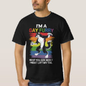 T-shirt Je suis une Gay Furry Fox Rainbow Pride LGBTQ (Devant)