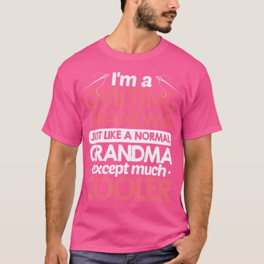 T-SHIRT JE SUIS UNE GRAND-MÈRE DE PATCHWORK COMME UNE GRAN (Devant)