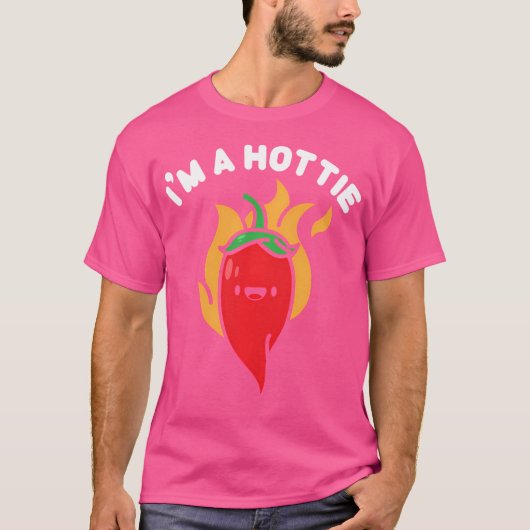 T-shirt Je Suis Une Hottie Drôle Poivron Rouge Mignonne Pé (Devant)