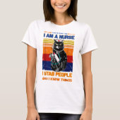 T-shirt Je Suis Une Infirmière Chat Je Stab Personnes Je C (Devant)