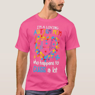 T-shirt Je suis une maman aimée de l'autisme qui s'apprête