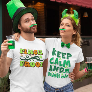 T-shirt Je suis une preuve de pinch portant du vert