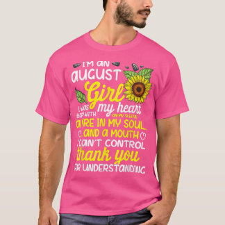 T-shirt Je Suis Une Reine Du Tournesol D'Août Née En Août