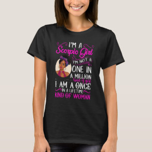 T-shirt Je suis une Scorpio Girl Black Women Octobre Novem