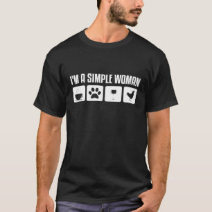 T-shirt Je Suis Une Simple Femme Chemise Café Chiens De Vi