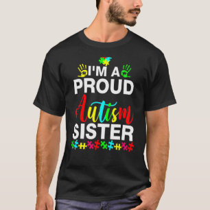T-shirt Je suis une sœur de l'autisme fière Femmes Fille