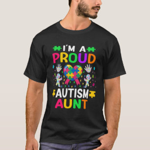 T-shirt Je suis une tante fière de l'autisme qui soutient