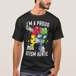 T-shirt Je suis une tante fière de l'autisme Sensibilisati