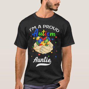 T-shirt Je suis une tante fière de l'autisme Sensibilisati