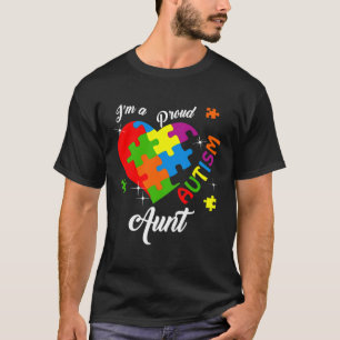 T-shirt Je suis une tante fière de l'autisme, tenue assort
