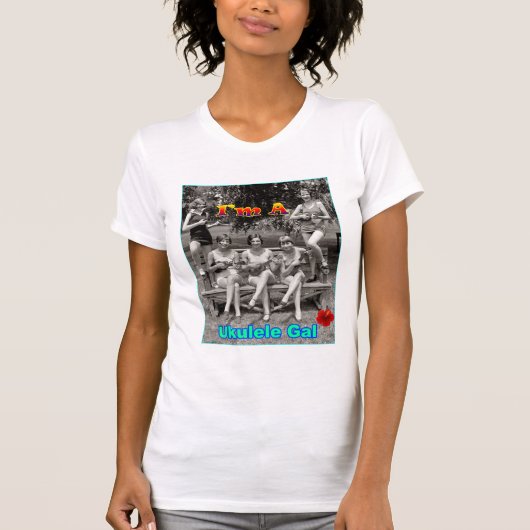 T-shirt Je suis une ukulélé gallon (Devant)