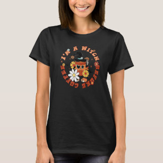 T-shirt Je suis une vraie sorcière avant le café Costume