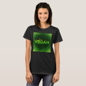 T-shirt Je Suis Vegan Écrit Avec Une Texture De Nature Gra (Devant entier)