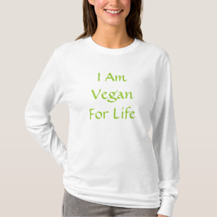 T-shirt Je Suis Végétal À Vie. Vert. Slogan. Personnalisé