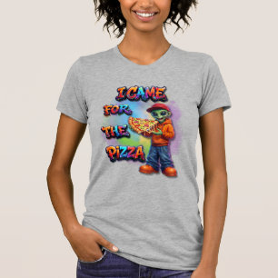 T-shirt Je suis venu pour la pizza drôle de conception de